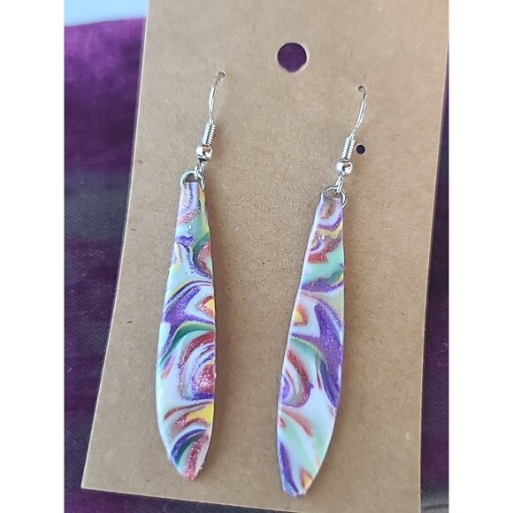 Polymer Clay Dangling Earrings New - Picture 3 of 10